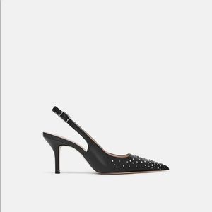 NWT Zara Studded Slingback Pump